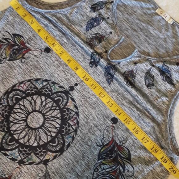 Womens Sz S/M Gray Dream Catcher Summer Lightweight Coverup GM Dress - Picture 10 of 11